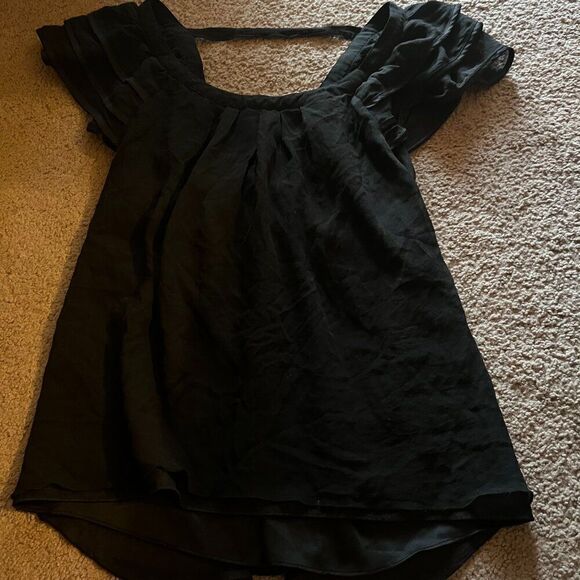 Elena Solano black silk blouse S - Picture 1 of 6